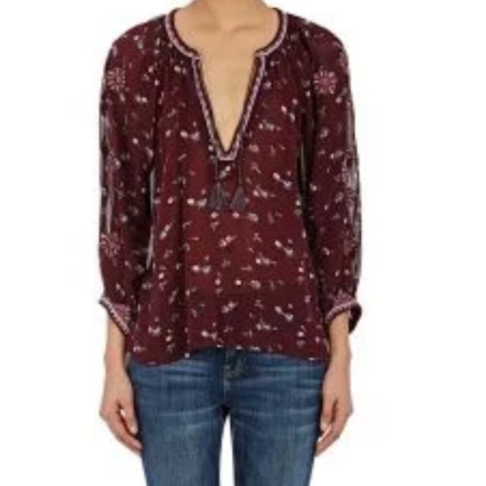 Ulla Johnson Lida Floral Silk Blouse